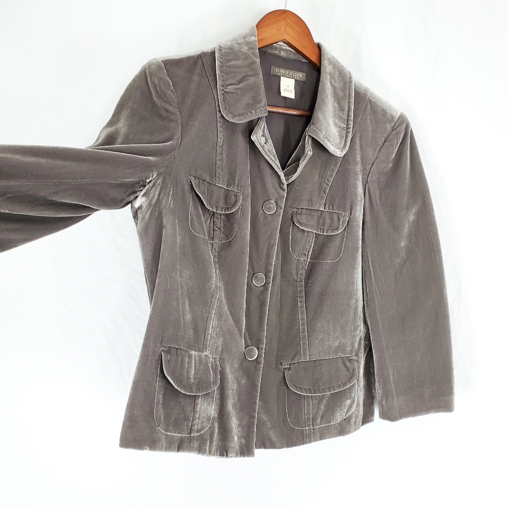 Sigrid Olsen Gray Silky Soft Jacket Size 10